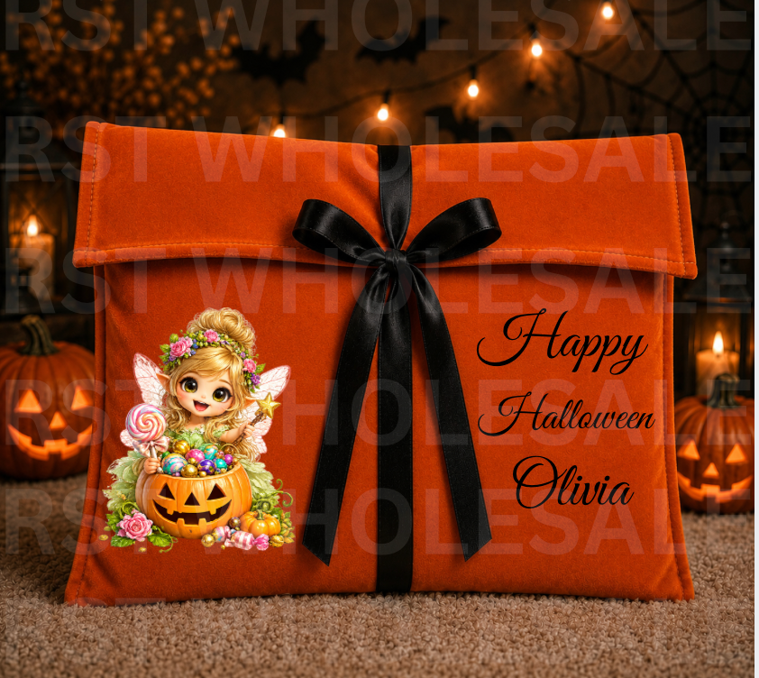 DTF Characters and Writing for Halloween Envelope Bags