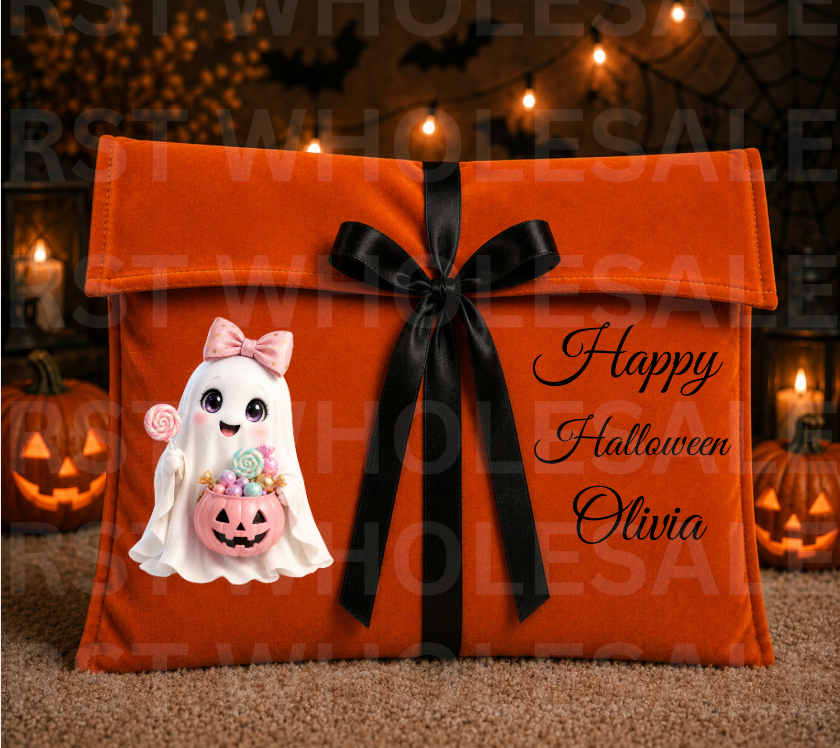 DTF Characters and Writing for Halloween Envelope Bags