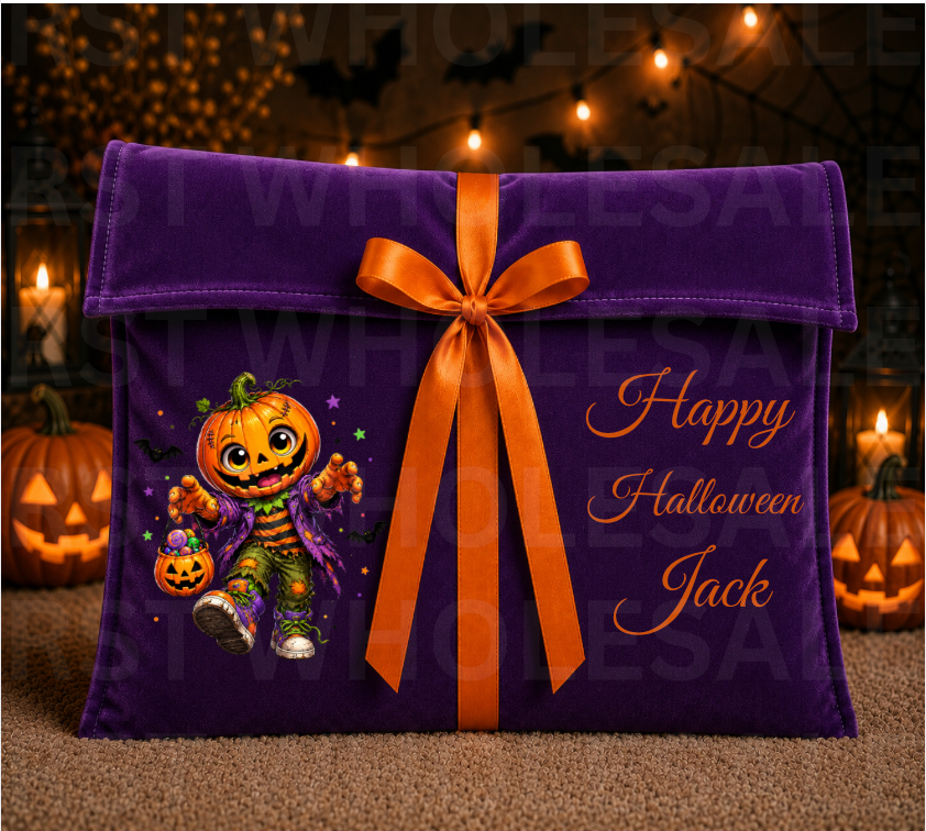 DTF Characters and Writing for Halloween Envelope Bags