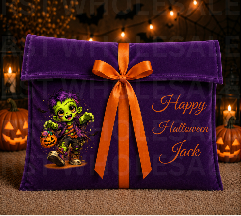 DTF Characters and Writing for Halloween Envelope Bags