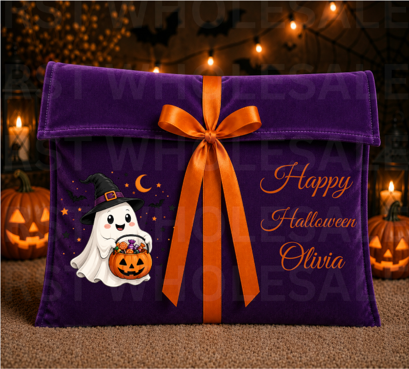 DTF Characters and Writing for Halloween Envelope Bags