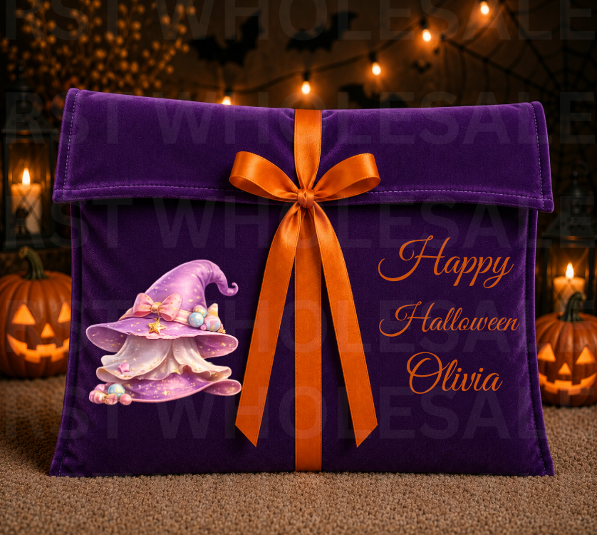 DTF Characters and Writing for Halloween Envelope Bags