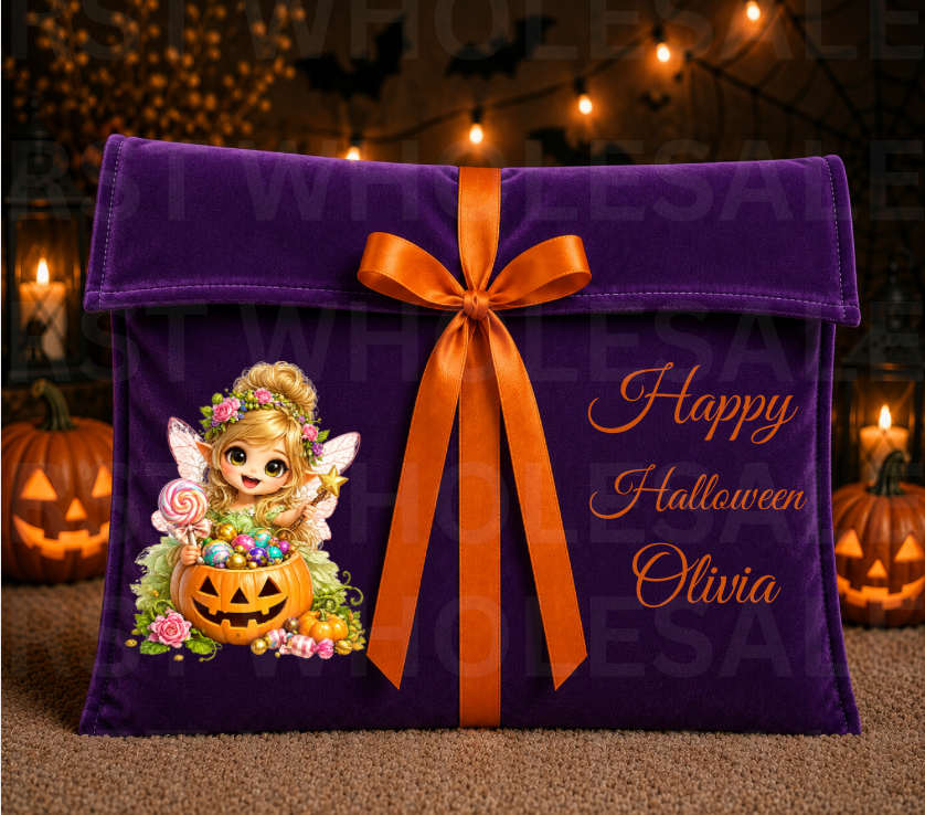 DTF Characters and Writing for Halloween Envelope Bags