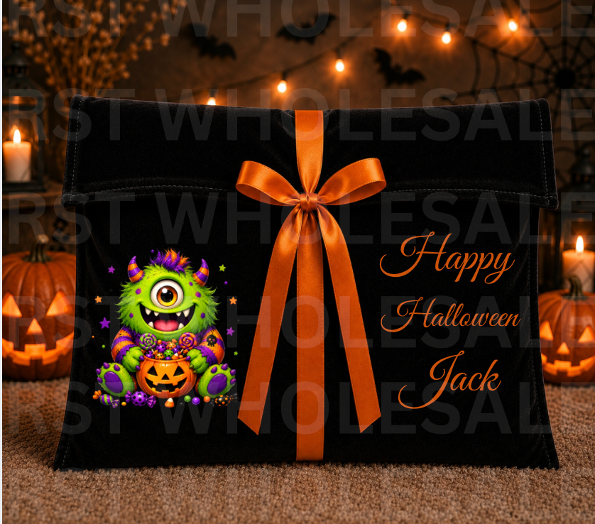 DTF Characters and Writing for Halloween Envelope Bags