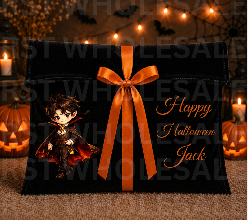 DTF Characters and Writing for Halloween Envelope Bags