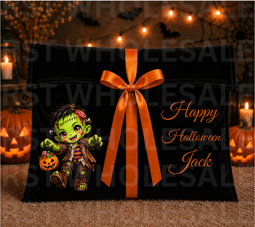 DTF Characters and Writing for Halloween Envelope Bags