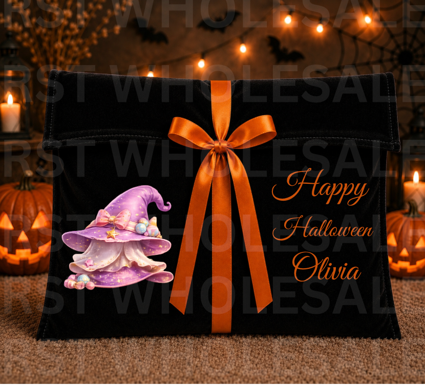 DTF Characters and Writing for Halloween Envelope Bags