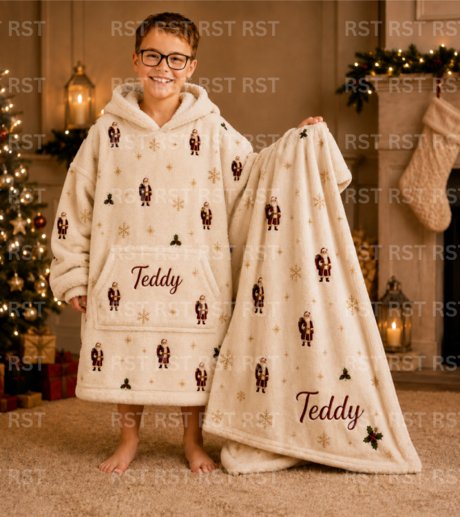 Santa Oversize Hoodie Super Thick (With Custom Name) Pre-Order Due October