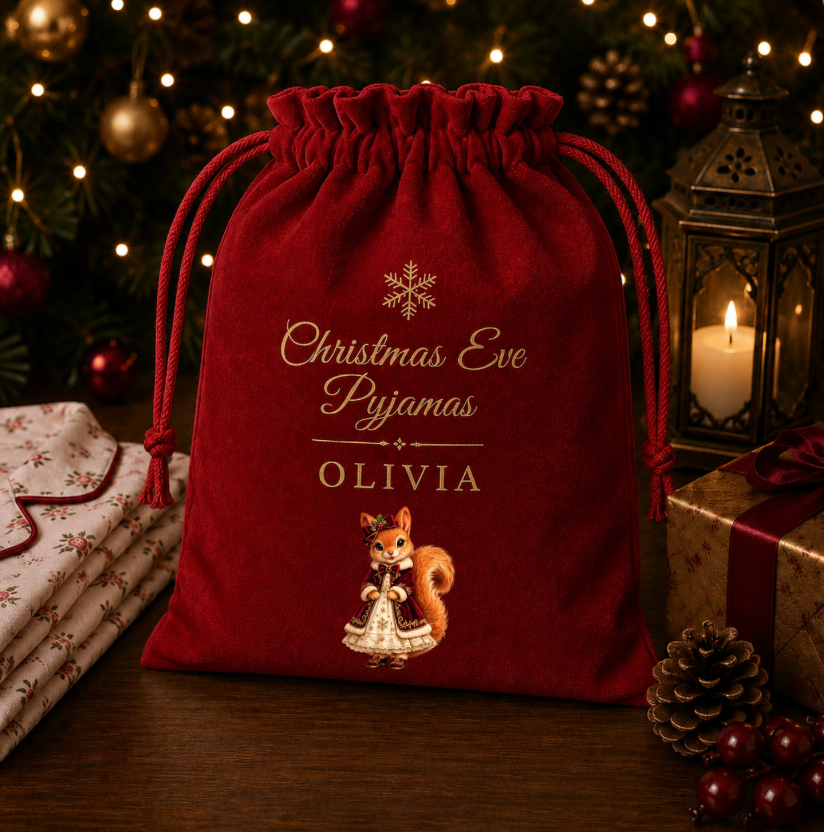 DTF Designs to fit Pyjamas Bags (these will be printed in July) Please read description regarding the writing