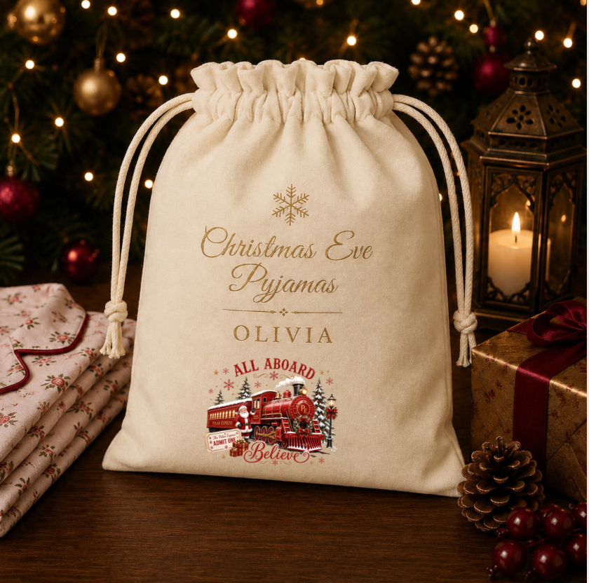 DTF Designs to fit Pyjamas Bags (these will be printed in July) Please read description regarding the writing