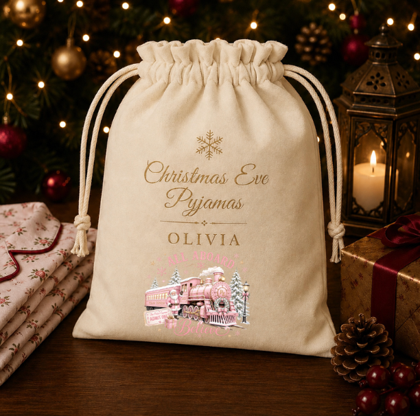 DTF Designs to fit Pyjamas Bags (these will be printed in July) Please read description regarding the writing