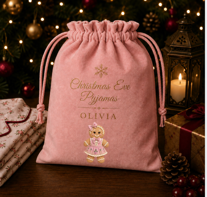 DTF Designs to fit Pyjamas Bags (these will be printed in July) Please read description regarding the writing