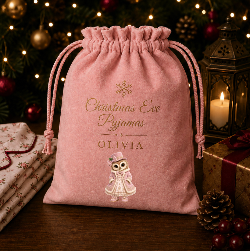 DTF Designs to fit Pyjamas Bags (these will be printed in July) Please read description regarding the writing