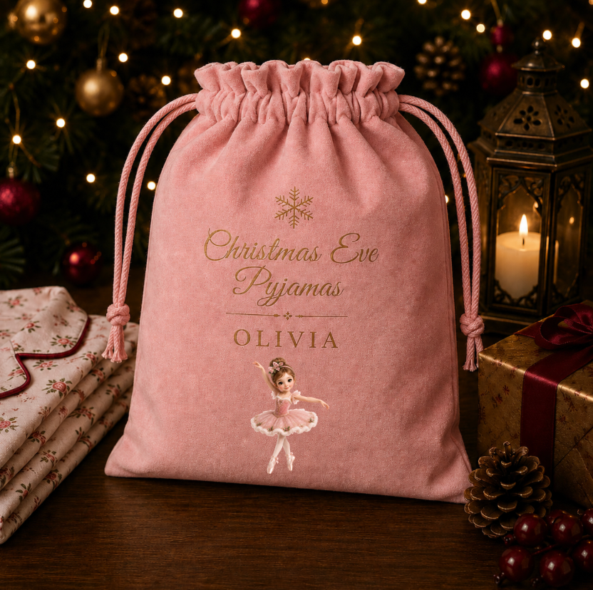 DTF Designs to fit Pyjamas Bags (these will be printed in July) Please read description regarding the writing
