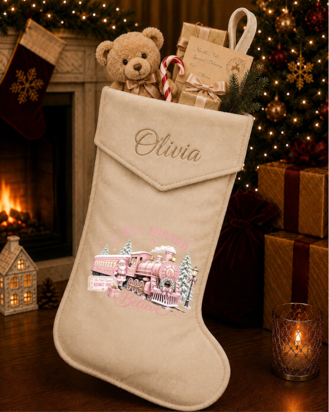 DTF Designs to fit Stockings (these will be printed in July) Please read description regarding the writing