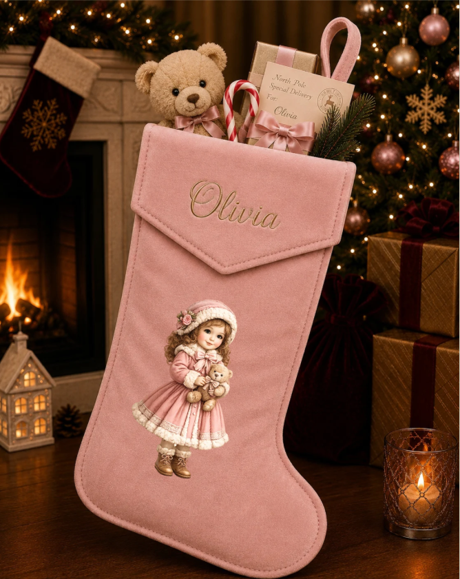 DTF Designs to fit Stockings (these will be printed in July) Please read description regarding the writing