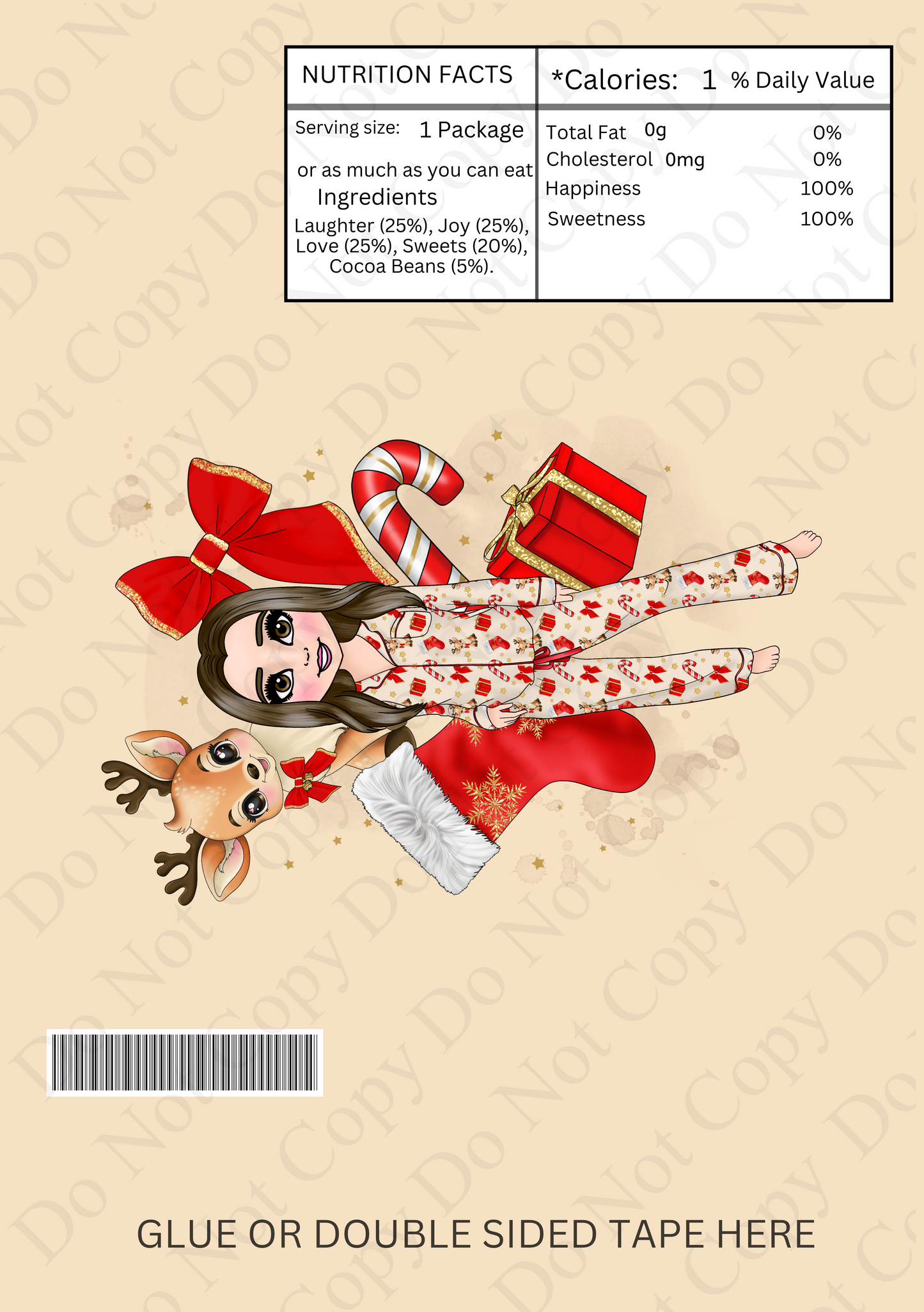 Chocolate Wrapper - Prancer Dolly (Makeup background)