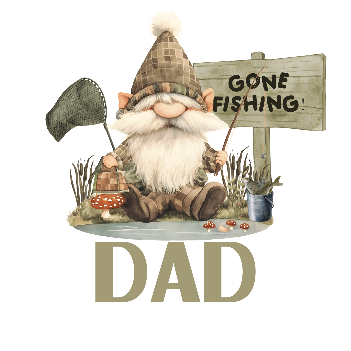 Dad Gone Fishing Digital Download