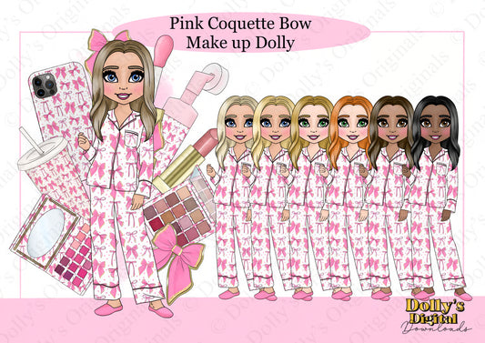 UV - Pink Coquette Bow Make Up Dolly